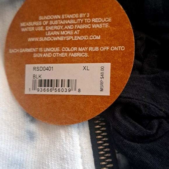 SUNDOWN BY SPLENDID  ZIPPER TOP. XL - Picture 10 of 12